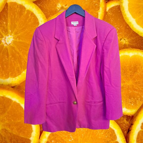 Ormond Pink Wool‎ 1 Button Blazer - Picture 1 of 4